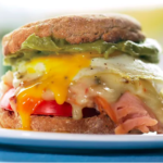 Sunrise Sandwich With Turkey, Cheddar, and Guacamole Recipe