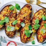 Lentil-stuffed Eggplants